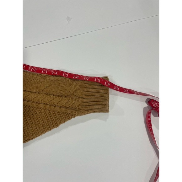 Thinkable Cable Knit Women's Sweater Cropped Pullover Size Medium Brown - Picture 6 of 8
